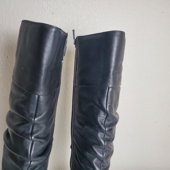 Dansko' Brinkley' Black Ruched Nappa Leather Knee-High Boots EUR 37 (6.5-7 US) - Picture 5 of 15